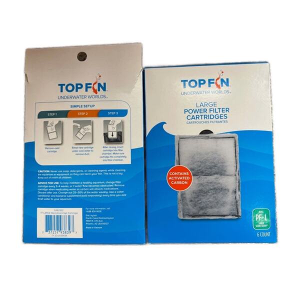 NEW Top Fin PF-L /Large Silenstream Power Filter Cartridges 6 count  (2-Pack) - Picture 1 of 1